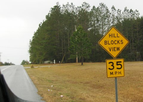 Photo of roadside sign in Alabama.